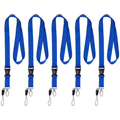 Wisdompro Office Lanyard, 5 Pack 23 inch Neck Strap Lanyards - Blue - color: 5pack Blue