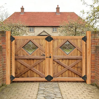 Anti Sag Gate Frame Kit with Gate Latch - Updated 90 Degree Right Angle Gate Hinges - Fence Gate Kit Gate Hardware - Gate Corner Brace Bracket (1 Set) - size: 1 set
