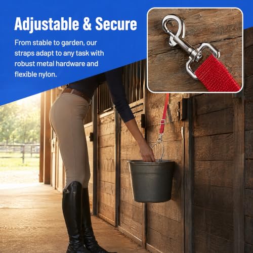 5Pcs Adjustable Nylon Bucket Straps, Colorful Pail Hangers
