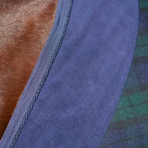 Equinavia Ulla Wool Cooler - Navy/Green - 82 in - color: Navy/Green, size: 82 in