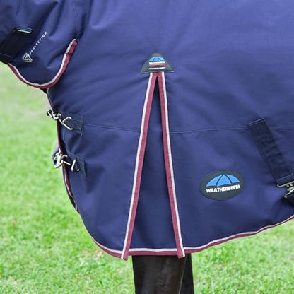 WeatherBeeta ComFiTec Essential Turnout Combo 220g, Navy/Burgundy, 63" - color: Navy/Burgundy, size: 63"