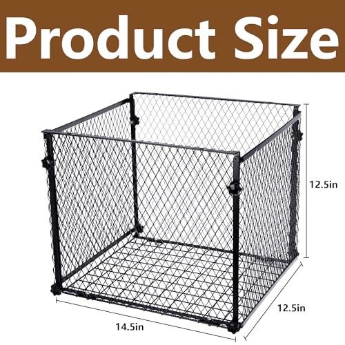 Deer Feeder Varmint Guard, 14.5” x 12.5” Square Varmint Cage for Feeders | All-Metal Deer Feeder Cage, Protective Cages for Feeder Keeping Wildlife Away Outdoor Hunting (Square) - color: Square