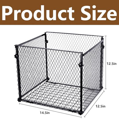Deer Feeder Varmint Guard, 14.5” x 12.5” Square Varmint Cage for Feeders | All-Metal Deer Feeder Cage, Protective Cages for Feeder Keeping Wildlife Away Outdoor Hunting (Square) - color: Square