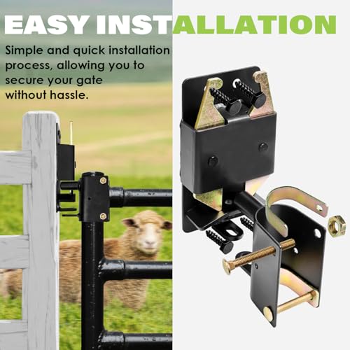 Heavy Duty 2 Way Farm Gate Latch, 2 Way Gate Latch, Suitable for Farms, Pastures, and Ranches