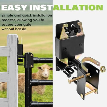 Heavy Duty 2 Way Farm Gate Latch, 2 Way Gate Latch, Suitable for Farms, Pastures, and Ranches