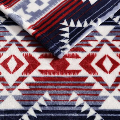 Wrangler - Blanket, Polyester, Medium Weight, Year-Round Comfort - color: Jericho Red, size: 50" x 70"