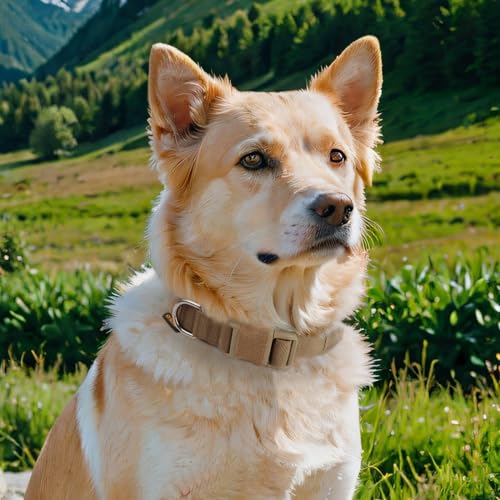 EXCELLENT ELITE SPANKER Tactical Nylon Padded Medium Dog Collar Adjustable - color: Black, size: M-(15.4"-19.3")