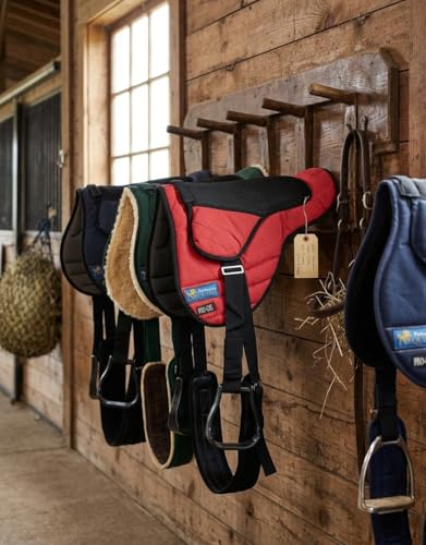 Horse Western Lightweight Neoprene Padded Bareback Saddle Pad 39186 - color: Red, size: Pad: 24" L x 36" W