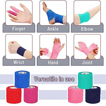 Mr. Pen- Self Adhesive Bandage Wrap, 2" x 5 Yards, 6 Pack - color: Midnight, size: 2" x 5 Yards, 6 Pack