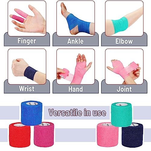 Mr. Pen- Self Adhesive Bandage Wrap, 2" x 5 Yards, 6 Pack - color: Midnight, size: 2" x 5 Yards, 6 Pack