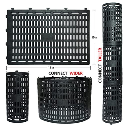 3 Pack Tree Trunk Protector Wrap Black, Mesh Plant Covers Tree Tubes for Seedlings, Saplings, Expandable Weather-Proof Durable Plant Bark Protection from Trimmers, Mowers, Rodents & Sun Scald - color: Black-3 Pieces