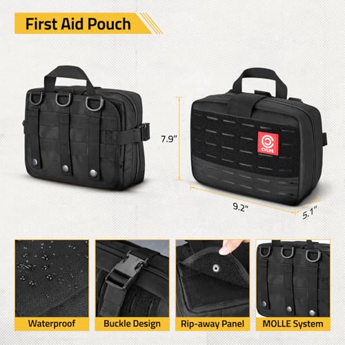 CVLIFE First Aid Kit with MOLLE Pouch, Comprehensive Trauma Kit