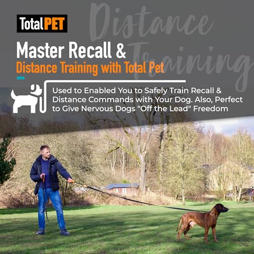 100ft Long Leash for Dogs - Long Line Dog Leash for Training Recall/Commands at Distance - Nylon, Heavy Duty - Ideal for Large & Small Breeds - size: 100ft