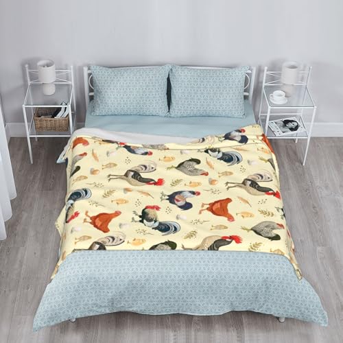 Chicken Blanket 80"x60" Chickens Stuff Chicken Gifts for Kids Girls - color: Chicken, size: 80"x60"