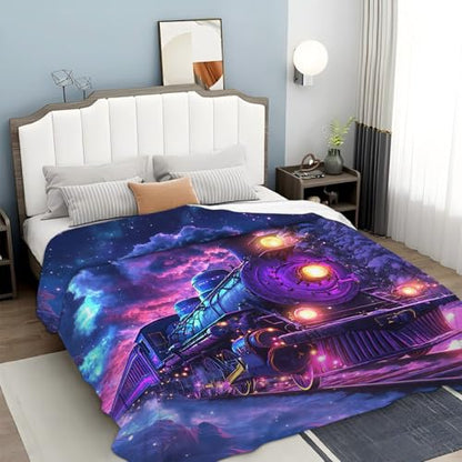 Train Blanket Gifts for Boys Steam Train Throw Blanket 60"x50" - color: Train, size: 60" x 50"