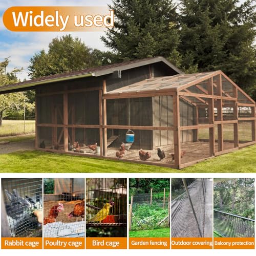 Gartist 1/2inch 16"x50' Chicken Wire Fencing Roll, Galvanized Hardware Cloth, 19Ga Hot-Dip Welded Preventing Snakes, Raccoons and Foxes - size: 19G 1/2 16"x50'