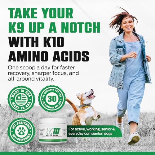 K10 Amino Acids for Dogs, All-in-One Dog Supplement, 30 Servings/Tub - style: Amino Acids