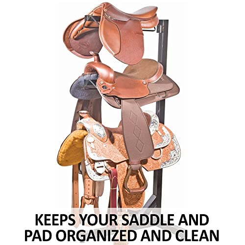 EASY-UP Portable Multi Saddle Racks for Horses | Quick Assembly & Disassembly | Holds English & Western Saddles | Stable & Durable | 5-Year Warranty - size: 4 Tier