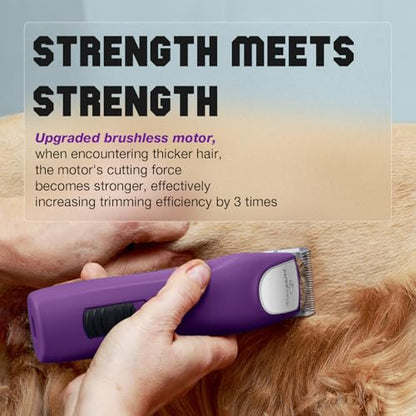 Professional Dog Grooming Clippers 2-Speed Detachable Blade 10# - color: Violet