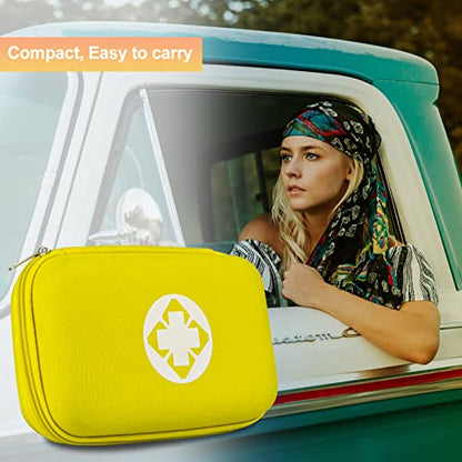 First Aid Kit 276PCS Car Home Camping Essentials Red Emergency Kit AMORNING - color: Yellow-276pcs