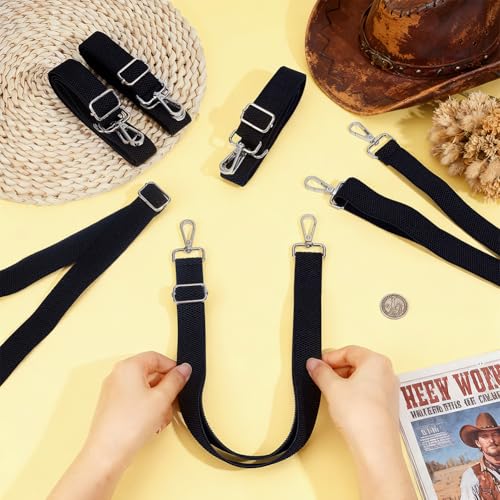 BENECREAT 6Pcs Horse Blanket Sheet Leg Straps, Replacement Stretchy Belly Strap with Double Swivel Snaps, 22~40inch Adjustable Elastic Straps for Grazing and Stable