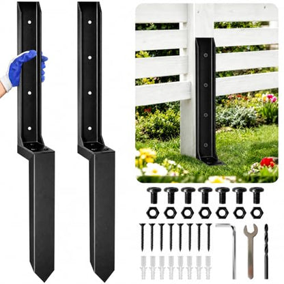 Fence Post Repair Kit to Fix Leaning Wood Fence, Mailbox, 2 Pack
