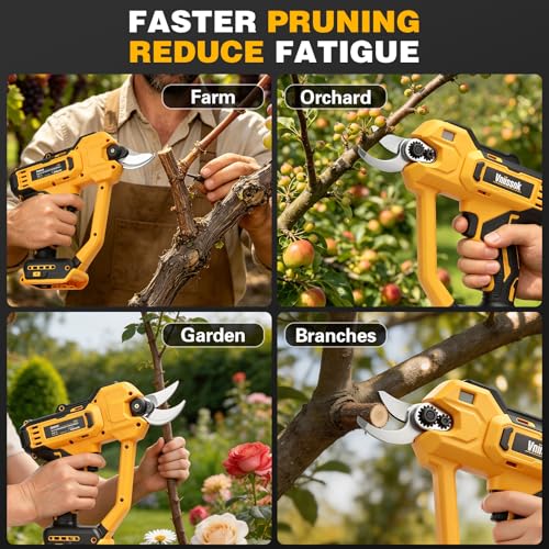 Electric Pruning Shears Cordless Pruner Shears Compatible with DeWalt 20V Battery (No Battery) Perfect for Tree Trimming Gardening, Garden Orchard (Electric Pruning Shears)