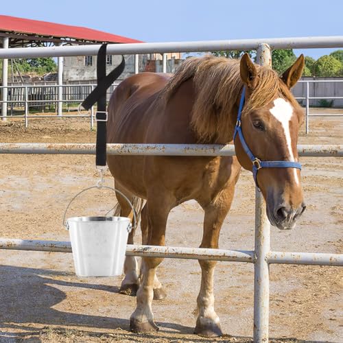 balacoo Horse Bucket Hanging Straps 4-Pack | Nylon, Adjustable feeder support, Stall and farm use