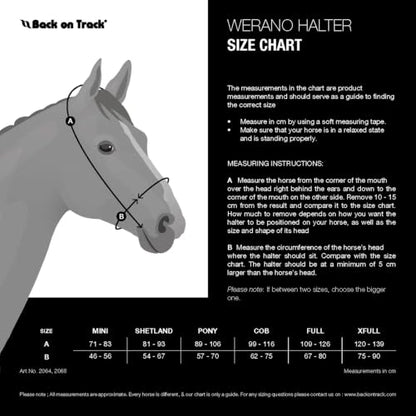 BACK ON TRACK Werano Full Halter - color: Blue, size: Full
