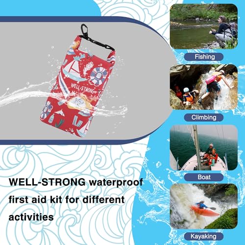 Waterproof First Aid Kit for Boat Marine Roll Top Dry Bag Red Sea - color: Ws011-redsea