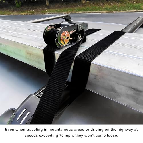 2 PCS Endless Ratchet Tie Down Straps, 1 Inch x 8 Ft Ratcheting Securing Strap with Track Spring Fittings, 1764lbs Heavy Duty Cargo Tie Down Straps for Motorcycle Trailer - color: 8 Ft