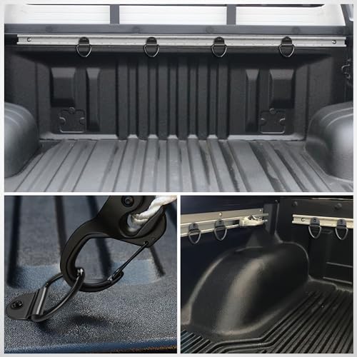 Nilight 10 Pack Heavy Duty Steel V-Ring Tie Down Anchors | Bolt On D-Rings for Cargo on Trucks Pickups Trailers Warehouse Boat - color: V-ring 10Pcs Black