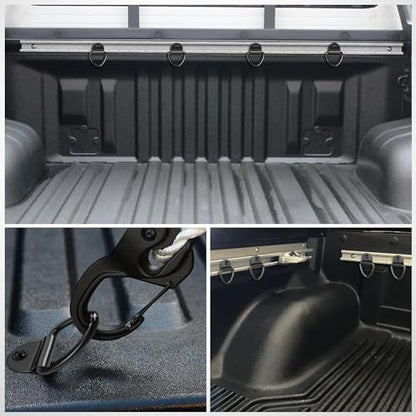 Nilight 10 Pack Heavy Duty Steel V-Ring Tie Down Anchors | Bolt On D-Rings for Cargo on Trucks Pickups Trailers Warehouse Boat - color: V-ring 10Pcs Black