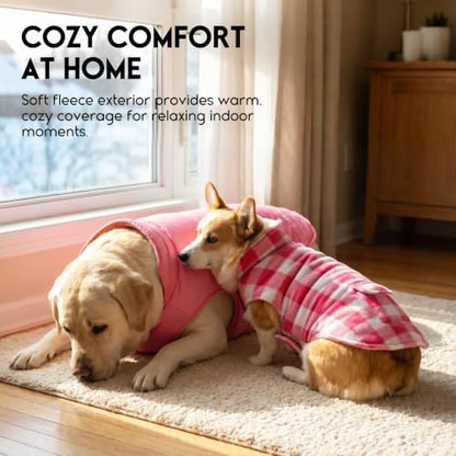 ASENKU Reversible Dog Winter Coat, Dog Jacket for Small Medium Large Dogs - color: Pink, size: X-Small