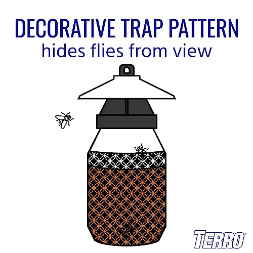 TERRO T380 Outdoor Reusable Fly Magnet Fly Trap - Poison Free Trap with Bait,(Pack of 6) - size: 6 Pack