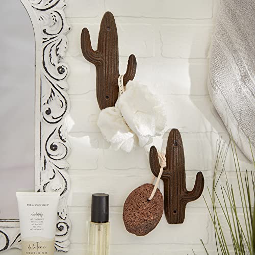 DII Cast Iron Decorative Wall Hook Set, Cactus, 2 Count - size: Cactus