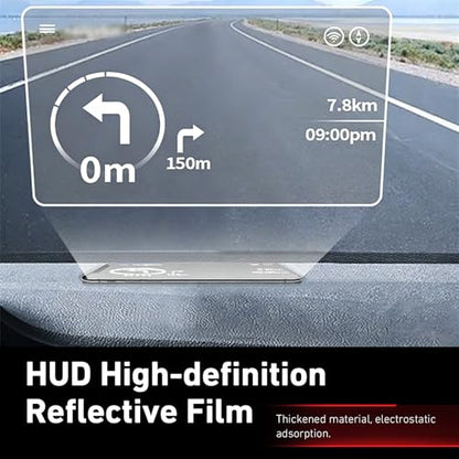 2 PCS Car Reflective Film, High Clarity Head Up Display Windshield Film, Anti-glare Auto Reflection Sticker, Universal Windscreen Sticker for Most Cars (White)