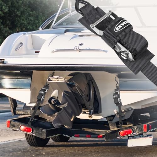 EXVITAL Boat tie Down Straps to Trailer 1.5"×4' Transom Straps - size: 1.5"×4’
