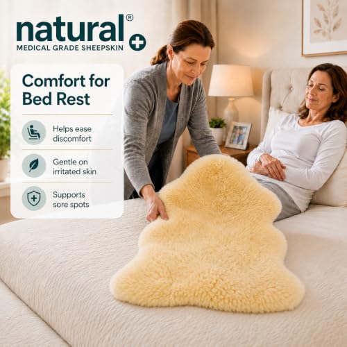 Natural Medical Sheepskin Pad, Non-Slip Back, Natural, 24 x 36 in, 1 Pack - color: Natural, size: 24x36 Inch (Pack of 1)