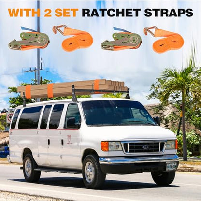 Colinktool Universal Van Ladder Roof Racks, Adjustable Van Roof Ladder Rack