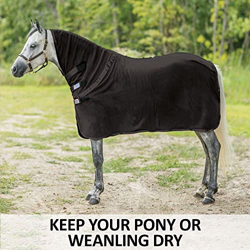 Dura-Tech Pony Fleece Contour Cooler | Ultimate Horse Comfort | Superior Stable Dryness | Optimal Pony Care - color: Black