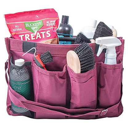 Dura-Tech X-Large Universal Grooming Tote | Color Black | Ample Storage for Grooming Essentials | Keeps Items Clean with Dust Cover | Non-Collapsing Inside Pockets | Adjustable Shoulder Strap - color: Black