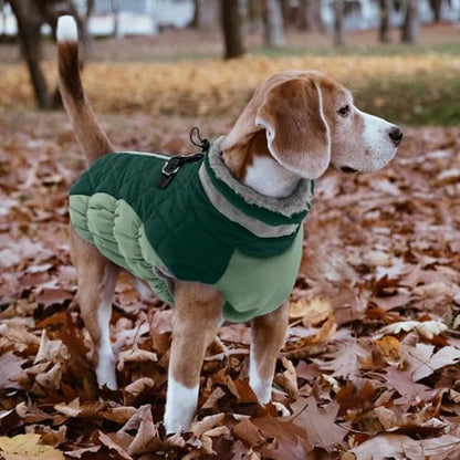Lelepet Dog Coat for Small Dogs Waterproof Dog Jacket with Harness Built in - color: Teal Green, size: X-Small