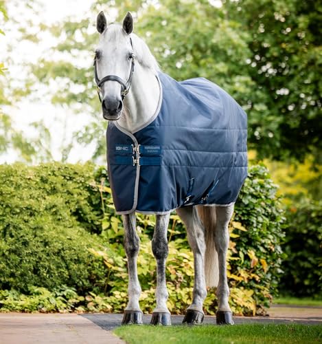 Horseware Ionic® Therapy Stable Blanket - Imperial Blue/Silver & Navy, 72 inches - size: 72 inches