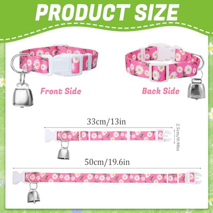 5 Pack Floral Goat Collars Adjustable Grazing Collar with Copper Bells - color: 5 Pack