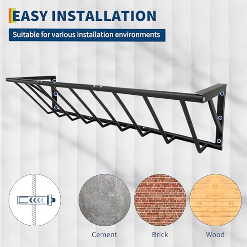 PeakPursuit Hay Feeder for Horses, 63" Long Wall Mounted Hay Rack