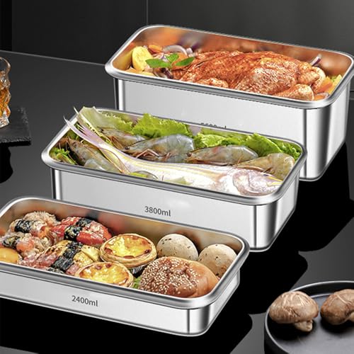 Food Container with Lids Kitchen Storage Container with Date Indicator (3800ml) - size: 3800ml
