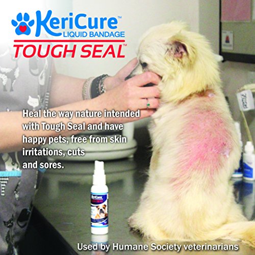 Tough Seal Pet Liquid Bandage Spray for Dogs & Cats - 2oz Calming Wound Care Protection, Protects Cuts and Scratches - Safe if Licked, String-Free Dog Wound Spray
