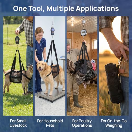 Mikikit 2 PCS Goat Sling for Hoof Trimming and Calf Weighing Animals