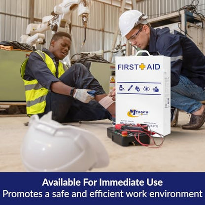 MFASCO 4 Shelf Workplace First Aid Kit | Class B 2021 OSHA/ANSI Compliant - size: 4 Shelf, style: Standard ANSI/OSHA
